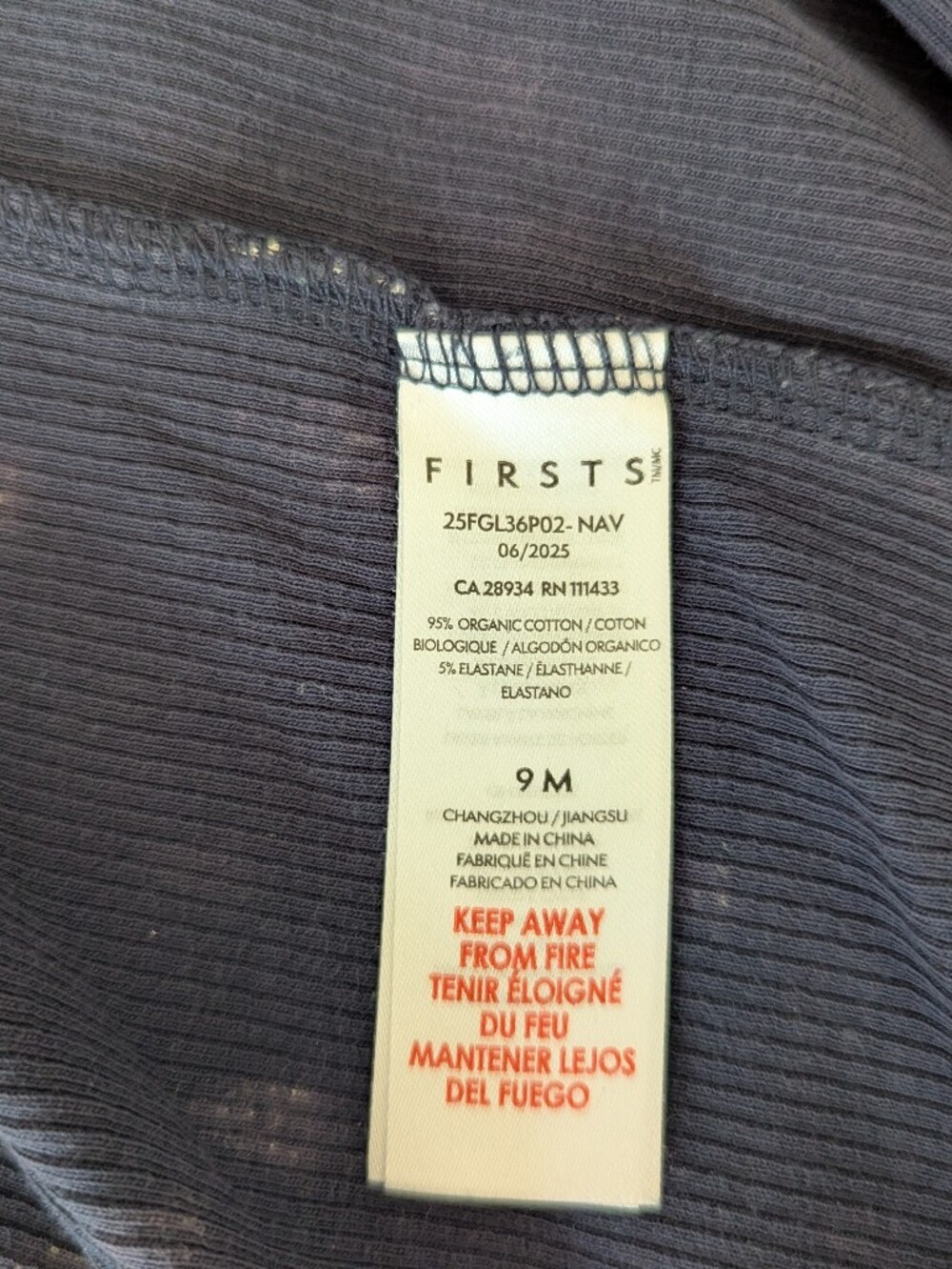 3/$20 Petit Lem Tree-Print Ribbed Sleeper - Picture 4 of 4